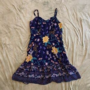 Old Navy womens Floral Dress in Blue and Yellow